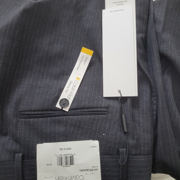 CALVIN KLEIN Black Jayden Skinny Fit Stretch Dress Pant. NWT. 33/32L - Picture 4 of 6